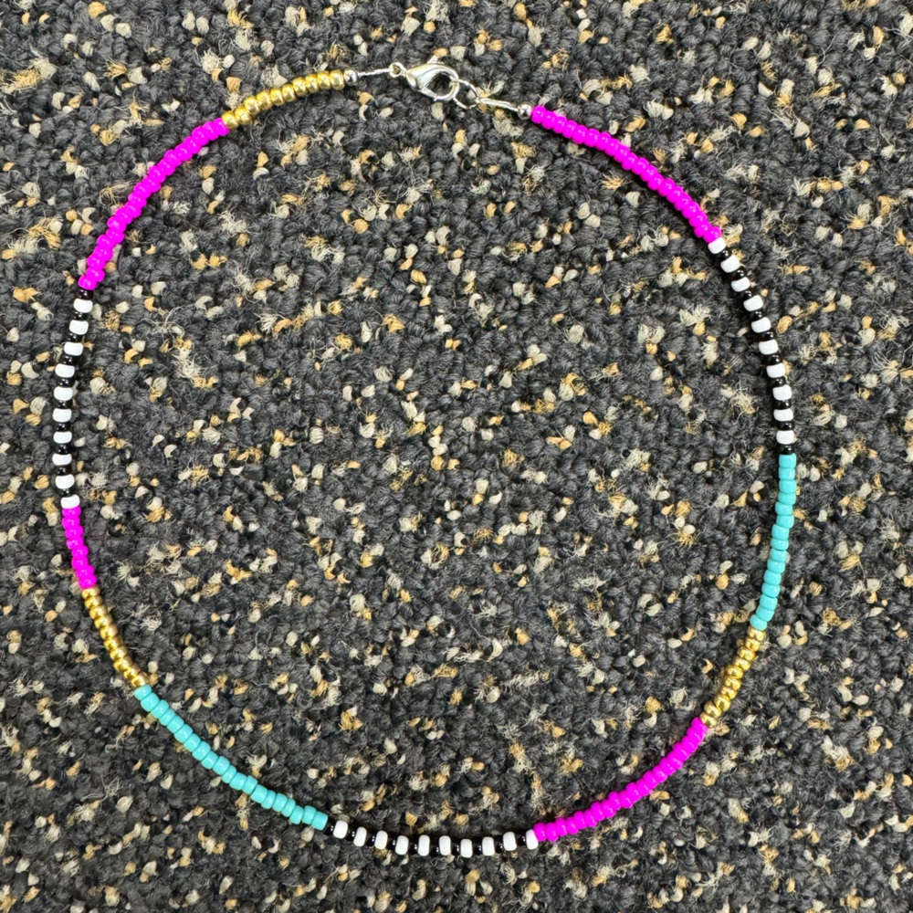 Western beaded choker necklace